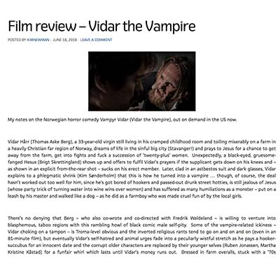 Film review – Vidar the Vampire